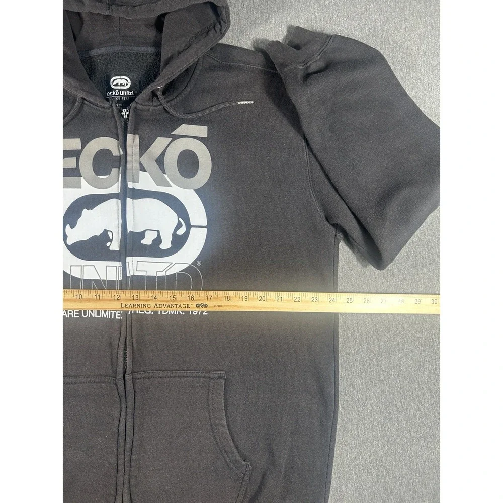 Ecko Unitd.‎ Rhino Logo Full Zip Hoodie Black Size XL
